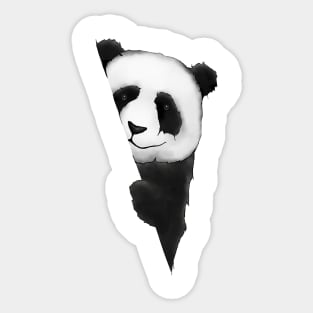 Cute Panda Bear Watercolor Drawing Sticker